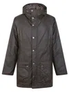 Barbour Bedale Waxed Parka In Gray