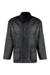 Barbour Bedale Waxed Cotton Jacket In Black