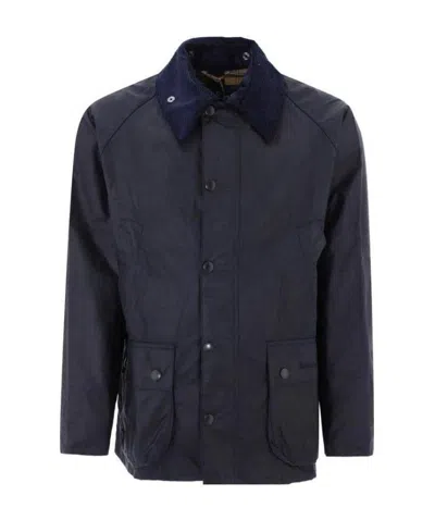 Barbour Bedale Waxed Cotton Jacket In Black