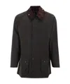 Barbour Bedale Waxed Cotton Jacket In Black