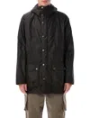 Barbour Bedale Waxed Parka In Black