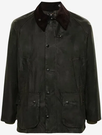 Barbour Bedale Waxed Jacket In Black
