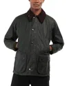 Barbour Mens Sage Bedale Waxed-cotton Jacket In Sage