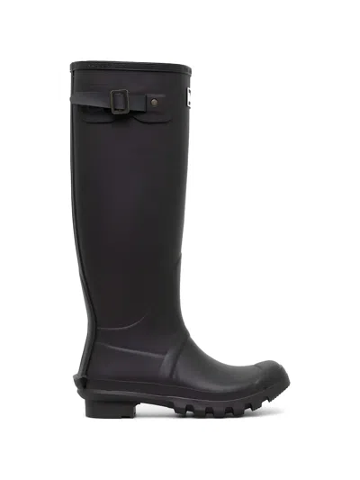 Barbour Bede Wellington Buckle Detail Boots In Black
