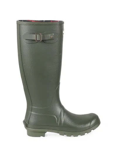 Barbour Bede Wellington Buckle-detail Boots In Green
