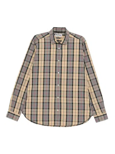 Barbour Beige And Grey Plaid Shirt In Multi