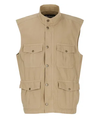 Barbour Beige Casual Corbridge Vest In Brown