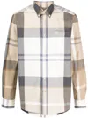 Barbour Tailored Shirt Featuring Plaid Pattern And Pockets In Beige