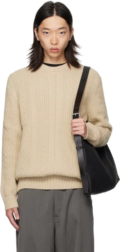 Barbour Beige Lowfen Cable-knit Sweater In Neutral