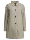 Barbour Babbity Reversible Check-pattern Trench Coat In Gold