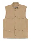 Barbour Beige 'casual Corbridge' Vest In Cotton With Pockets In Beige