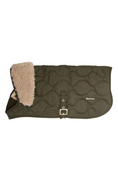 Barbour Beith Quilted Dog Coat In Olive