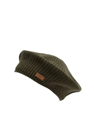 Barbour Beldon Beret Beanie Hat In Green