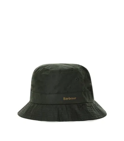 BARBOUR BELSY WAX GREEN BUCKET HAT