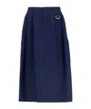 Barbour Belt Loop Midi Skirt In Red