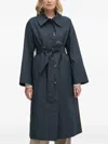 Barbour Belted Raglan-sleeve Trench Coat In Blue