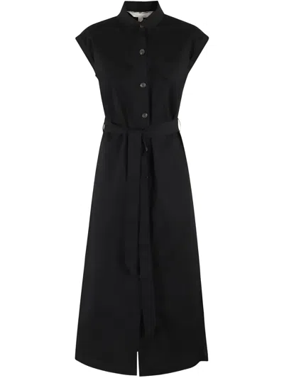 Barbour Belted Shirt Dress In Black