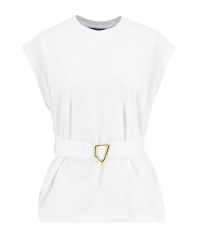 Barbour Belted T-shirt In White