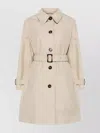Barbour Belted Waist Jacket With Buttoned Cuffs In Neutrals