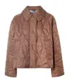Barbour Bernadette Quilted Shell Jacket In Brown
