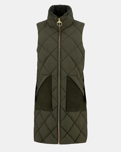 Barbour Bernice Womens Puffer Gilet In Green
