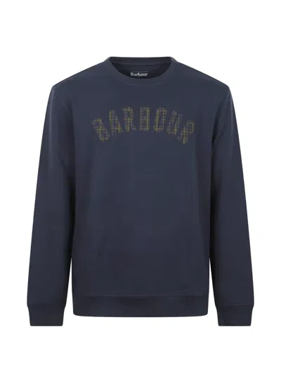 Barbour Berwick Logo-appliqué Sweater In Blue