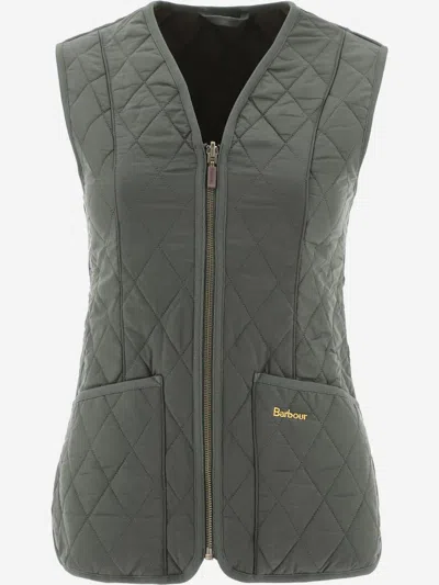 Barbour Betty Reversible Quilted Vest In Green