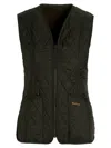 Barbour Logo Embroidered Reversible Gilet In Dark Olive