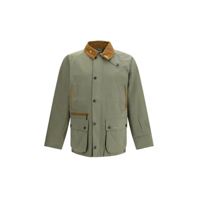 Barbour Icons Corduroy-collar Jacket In Green