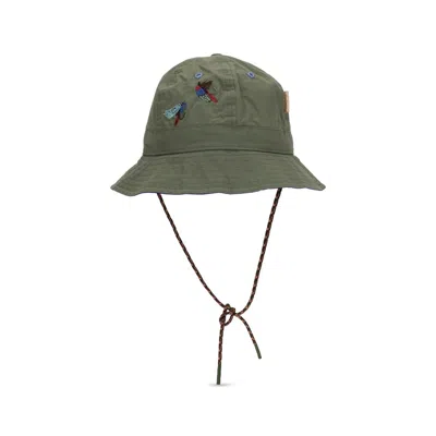 Barbour Bicolor Fabric Bucket Hat In Green