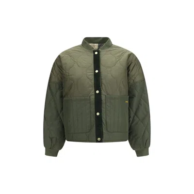Barbour Bicolor Polyester Shell Jacket In Green