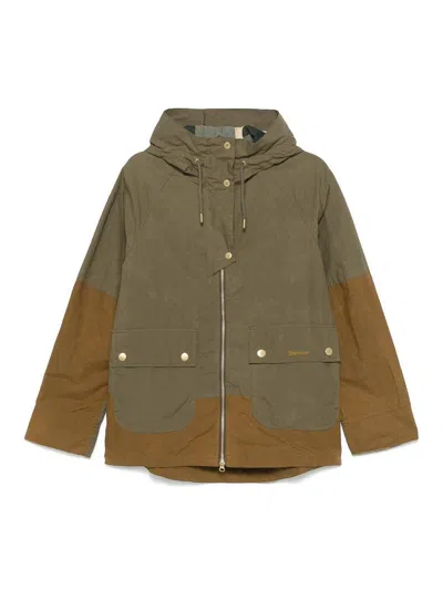 BARBOUR BICOLOUR HAYLEY RAIN JACKET IN COTTON