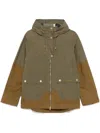 Barbour Hayley Hooded Showerproof Parka Drawstring In Green