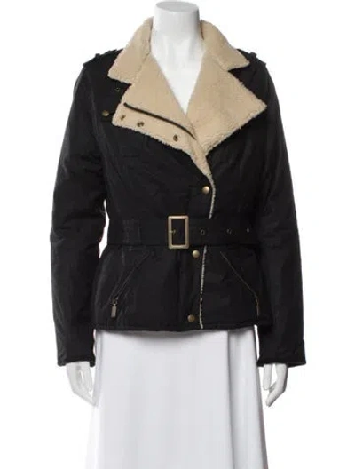 Pre-owned Barbour Biker Jacket In Black