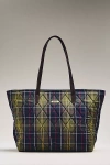 Barbour Birch Tartan Tote Bag In Green