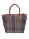 Barbour Birch Tartan Tote Bag In Green