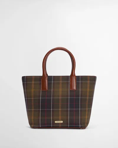 Barbour Birch Womens Tartan Tote Bag- Classic Tartan In Multi