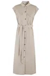 Barbour Belted Shirt Dress In Neutrals