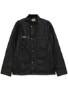 Barbour Marton Wax Jacket In Black