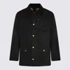 Barbour Brown Waxed Cotton Ashby Jacket In Black