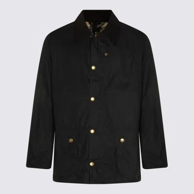 BARBOUR BLACK COTTON CASUAL JACKET