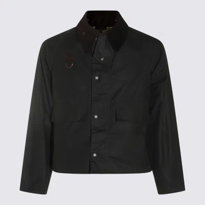 BARBOUR BLACK COTTON CASUAL JACKET