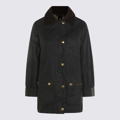 BARBOUR BLACK COTTON COAT