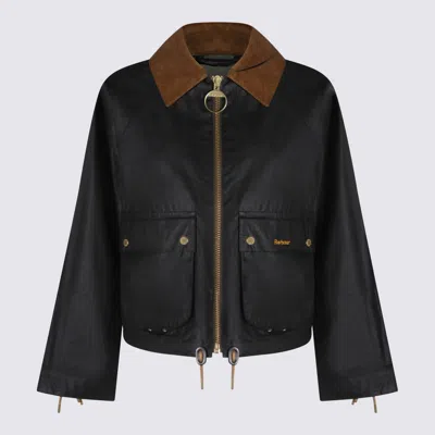 Barbour Black Cotton Marron Casual Jacket