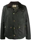 Barbour Reelin Wax Cotton Jacket In Black