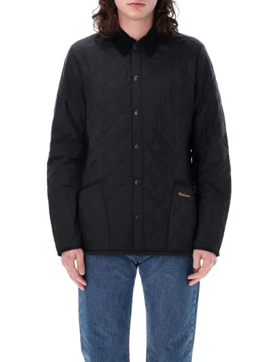 BARBOUR MEN BLACK HERITAGE LIDDESDALE QUILTED JACKET, M LUXURY JACKETS FOR MEN DARVEYS