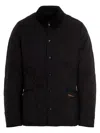 Barbour Mens Heritage Liddesdale Black Quilted Jacket In Black
