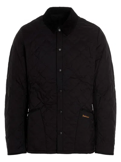 BARBOUR BLACK LOGO EMBROIDERY JACKET