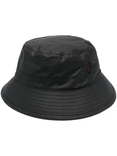 Barbour Embroidered Logo Bucket Hat In Black