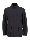 Barbour Black Mock Collar Jacket In Black